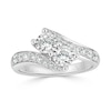 Thumbnail Image 0 of 0.70 CT. T.W. Diamond Graduated Bypass Two Stone Engagement Ring in 14K White Gold