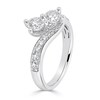 Thumbnail Image 1 of 0.70 CT. T.W. Diamond Graduated Bypass Two Stone Engagement Ring in 14K White Gold