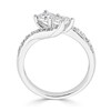 Thumbnail Image 2 of 0.70 CT. T.W. Diamond Graduated Bypass Two Stone Engagement Ring in 14K White Gold