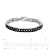 Men's 0.25 CT. T.W. Black Diamond Cuban Curb Chain Bracelet in Sterling Silver – 8.5"