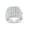 Thumbnail Image 1 of 1.95 CT. T.W. Octagon-Shaped Multi-Diamond Concave Frame Ring in 10K White Gold
