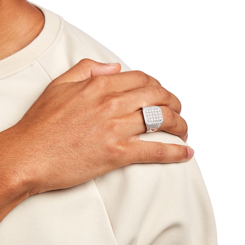 Main Image 2 of 1.95 CT. T.W. Octagon-Shaped Multi-Diamond Concave Frame Ring in 10K White Gold