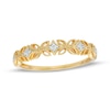 Thumbnail Image 0 of Diamond Accent Art Deco Floral Pattern Vintage-Style Wedding Band in 10K Gold