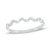 Thumbnail Image 0 of Diamond Accent Beaded Leafy Vine Anniversary Band in 10K White Gold