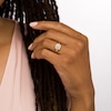Thumbnail Image 1 of 0.25 CT. T.W. Princess-Cut Diamond Double Frame Split Shank Engagement Ring in 10K Gold (I/I3)