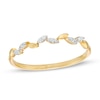Thumbnail Image 0 of Diamond Accent Beaded Leafy Vine Anniversary Band in 10K Gold