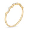 Thumbnail Image 2 of Diamond Accent Beaded Leafy Vine Anniversary Band in 10K Gold