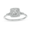 Thumbnail Image 1 of 0.25 CT. T.W. Princess-Cut Diamond Double Frame Split Shank Engagement Ring in 10K White Gold (I/I3)