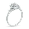 Thumbnail Image 3 of 0.25 CT. T.W. Princess-Cut Diamond Double Frame Split Shank Engagement Ring in 10K White Gold (I/I3)