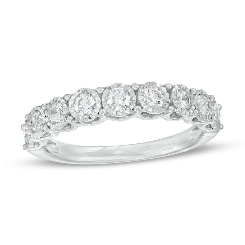 0.50 CT. T.W. Diamond Nine Stone Anniversary Band in 10K Gold|Peoples Jewellers