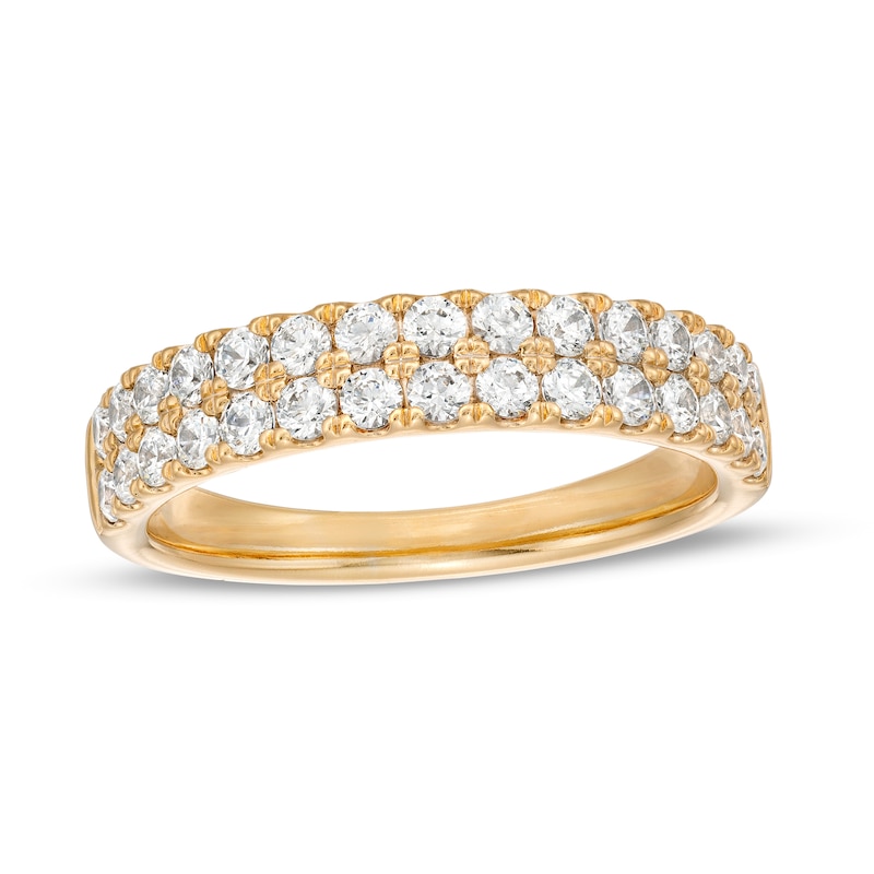 0.85 CT. T.W. Diamond Double Row Anniversary Band in 10K Gold