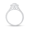 Thumbnail Image 1 of 0.45 CT. T.W. Pear-Shaped Multi-Diamond Frame Engagement Ring in 14K White Gold