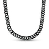Thumbnail Image 1 of Men's 0.75 CT. T.W. Black Diamond Cuban Curb Chain Necklace in Sterling Silver – 22"