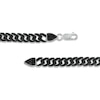 Thumbnail Image 3 of Men's 0.75 CT. T.W. Black Diamond Cuban Curb Chain Necklace in Sterling Silver – 22"
