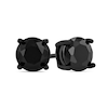 Thumbnail Image 1 of Men's 6.0mm Black Spinel Solitaire Stud Earrings in Stainless Steel with Black Ion-Plate