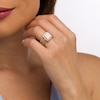 Thumbnail Image 1 of 2.00 CT. T.W. Princess-Cut Multi-Diamond Cushion Frame Triple Row Twist Shank Engagement Ring in 14K Gold