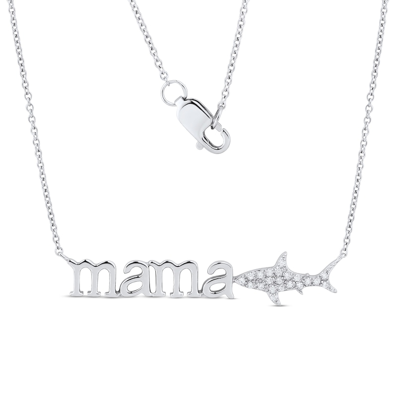 0.04 CT. T.W. Diamond "mama" Shark Necklace in 10K Gold – 17"|Peoples Jewellers