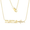 Thumbnail Image 1 of 0.04 CT. T.W. Diamond "mama" Shark Necklace in 10K Gold – 17"