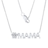Diamond Accent Paw Print "MAMA" Necklace in 10K Gold – 17