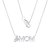 Thumbnail Image 1 of Diamond Accent Cat "MOM" Necklace in 10K White Gold – 17"