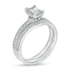 Thumbnail Image 2 of 1.00 CT. T.W. Emerald-Cut Diamond Frame Bridal Set in 14K White Gold