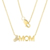 Thumbnail Image 1 of Diamond Accent Cat "MOM" Necklace in 10K Gold – 17"