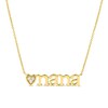 Thumbnail Image 0 of Diamond Accent Heart Trio "nana" Necklace in 10K Gold – 17"
