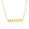 Thumbnail Image 1 of Diamond Accent "MAMA" Llama Necklace in 10K Gold – 17"