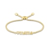 Thumbnail Image 1 of Diamond Accent Heart Trio "mama" Bolo Bracelet in 10K Gold – 8.0"