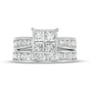 Thumbnail Image 3 of 3.00 CT. T.W. Quad Princess-Cut Diamond Channel Bridal Set in 14K White Gold