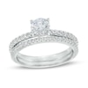 Thumbnail Image 1 of Celebration Canadian Ideal 1.33 CT. T.W. Certified Diamond Bridal Set in 14K White Gold (I/I1)