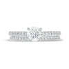 Thumbnail Image 4 of Celebration Canadian Ideal 1.33 CT. T.W. Certified Diamond Bridal Set in 14K White Gold (I/I1)