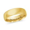 Thumbnail Image 1 of Engravable 6.5mm Euro Wedding Band in 14K White, Yellow or Rose Gold (1 Line)