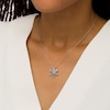 Thumbnail Image 1 of 4.0mm Swiss Blue Topaz Snowflake Pendant in Sterling Silver