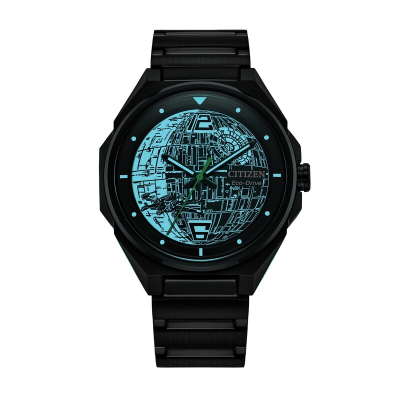 Main Image 6 of Men's Citizen Eco-Drive® Star Wars™ Death Star 2 Black IP Watch (Model: BJ6539-50W)