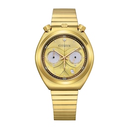 Men's Citizen Eco-Drive® Star Wars™ Tsuno C-3PO™ Gold-Tone Chronograph Watch (Model: AN3662-51W)