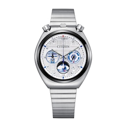 Men's Citizen Eco-Drive® Star Wars™ Tsuno R2-D2™ Watch with Silver-Tone Dial (Model: AN3666-51A)