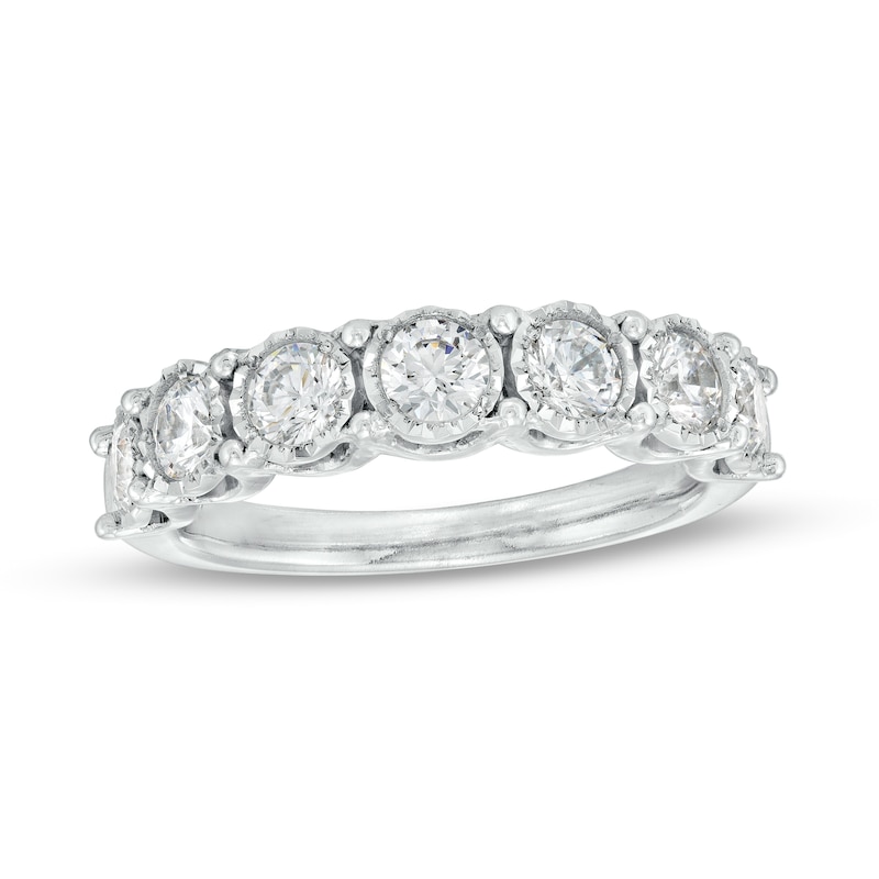 1.00 CT. T.W. Diamond Seven Stone Anniversary Band in 10K White Gold