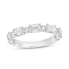 Thumbnail Image 0 of TRUE Lab-Created Diamonds by Vera Wang Love 1.45 CT. T.W. Alternating Anniversary Band in 14K White Gold (F/SI2)