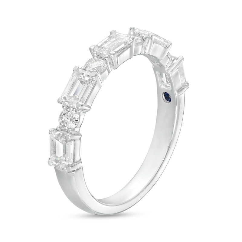 Main Image 3 of TRUE Lab-Grown Diamonds by Vera Wang Love 1.45 CT. T.W. Alternating Anniversary Band in 14K White Gold (F/SI2)