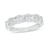 Thumbnail Image 1 of Vera Wang Love Collection 1.45 CT. T.W. Certified Lab-Grown Diamond Alternating Anniversary Band in 14K White Gold (F/VS2)