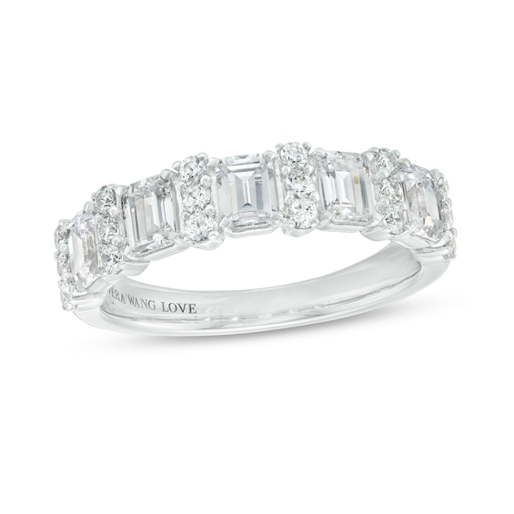 TRUE Lab-Created Diamonds by Vera Wang Love 1.45 CT. T.W. Alternating Anniversary Band in 14K White Gold (F/VS2)