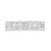 Thumbnail Image 4 of Vera Wang Love Collection 1.45 CT. T.W. Certified Lab-Grown Diamond Alternating Anniversary Band in 14K White Gold (F/VS2)