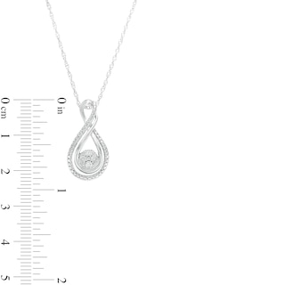 Diamond Accent Double Infinity Bypass Pendant in Sterling Silver