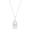 Diamond Accent Interlocking Double Teardrop Pendant in Sterling Silver