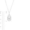 Diamond Accent Interlocking Double Teardrop Pendant in Sterling Silver