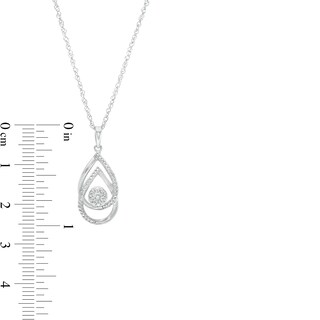 Diamond Accent Interlocking Double Teardrop Pendant in Sterling Silver
