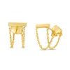 Thumbnail Image 0 of Horizontal Bar with Chain Front/Back Earrings in 10K Gold