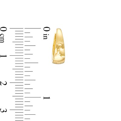 12.8mm Tapered Huggie Hoop Earrings in 10K Gold