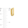 Thumbnail Image 3 of 14.35mm U-Shaped Huggie Hoop Earrings in 10K Gold